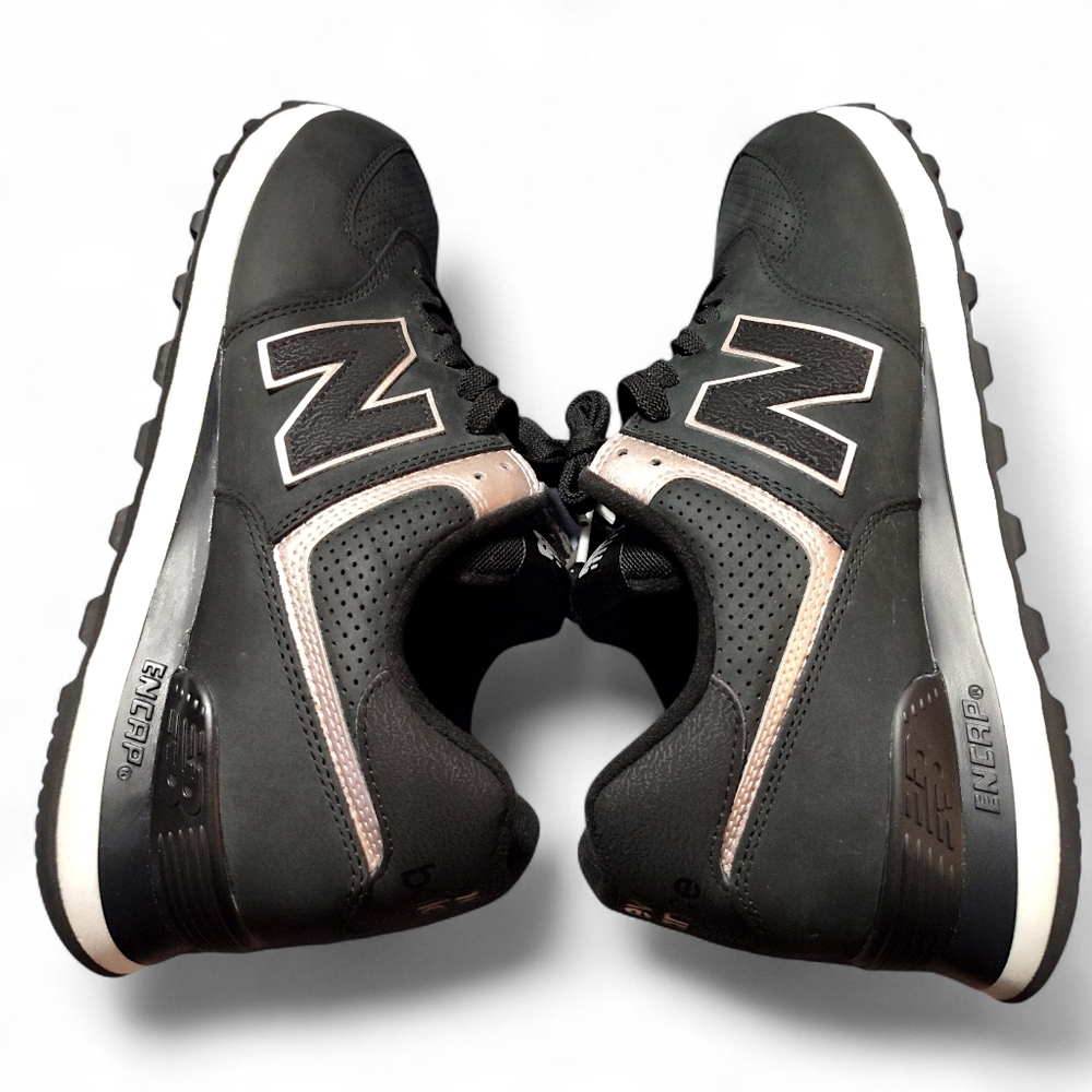 New Balance 574 Sneakers Black Rose Womens Size 11.5 - Picture 6 of 10